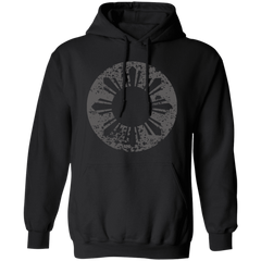 Sun and Stars in Circle Distressed Unisex Pullover Hoodie