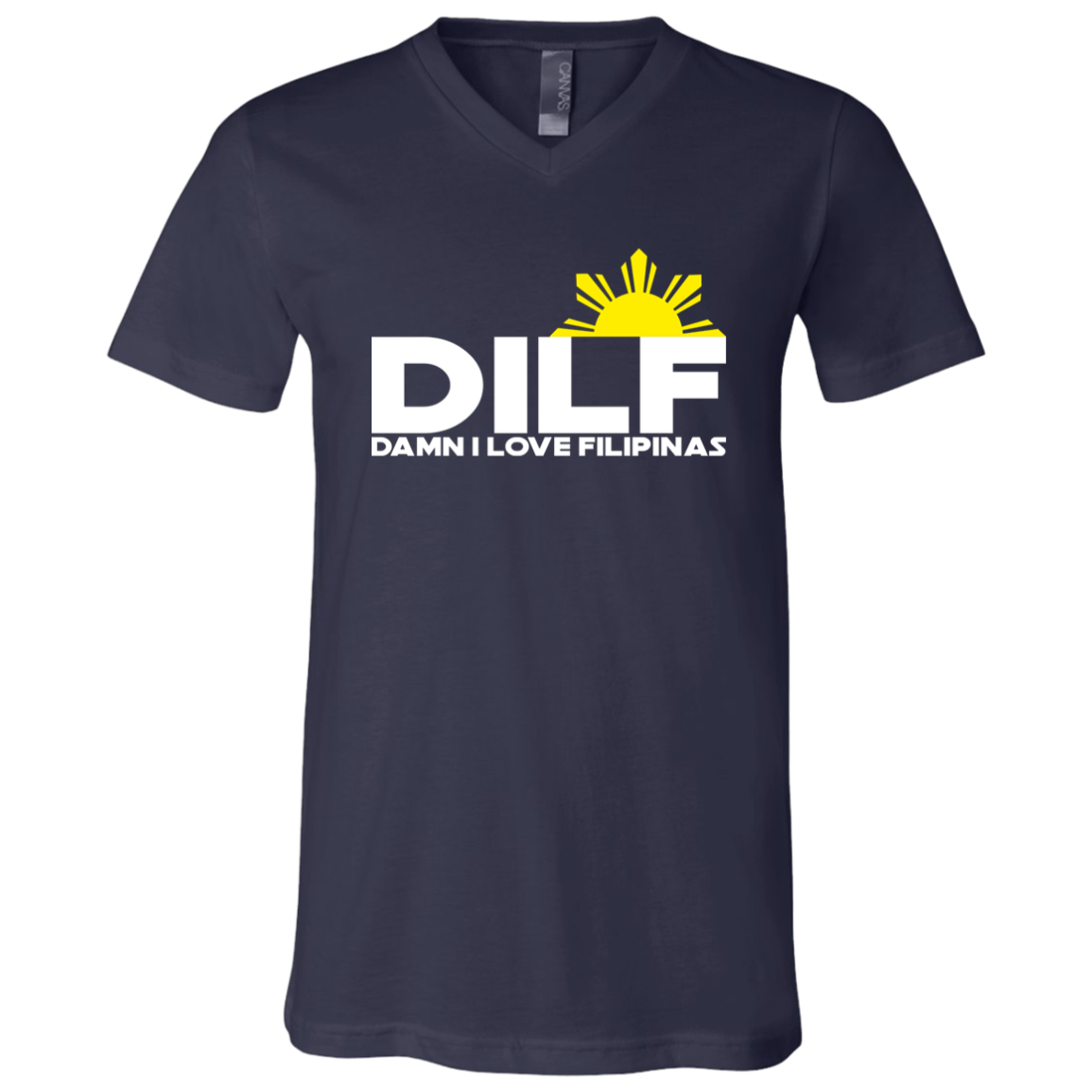 DILF Damn I Love Filipinas Unisex Jersey V-Neck T-Shirt