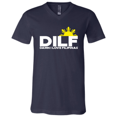 DILF Damn I Love Filipinas Unisex Jersey V-Neck T-Shirt