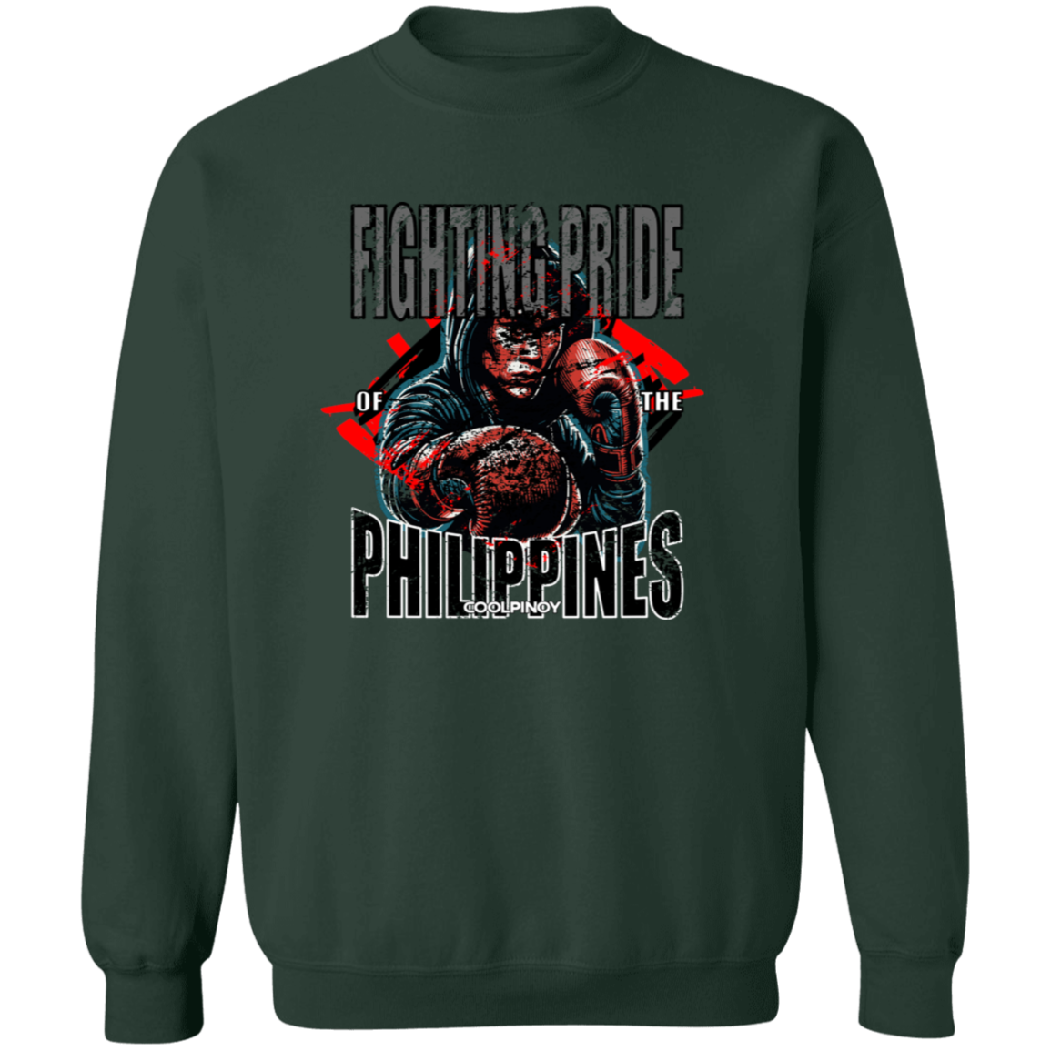 Fighting Pride Of The Philippines Boxing Unisex Crewneck Pullover Sweatshirt