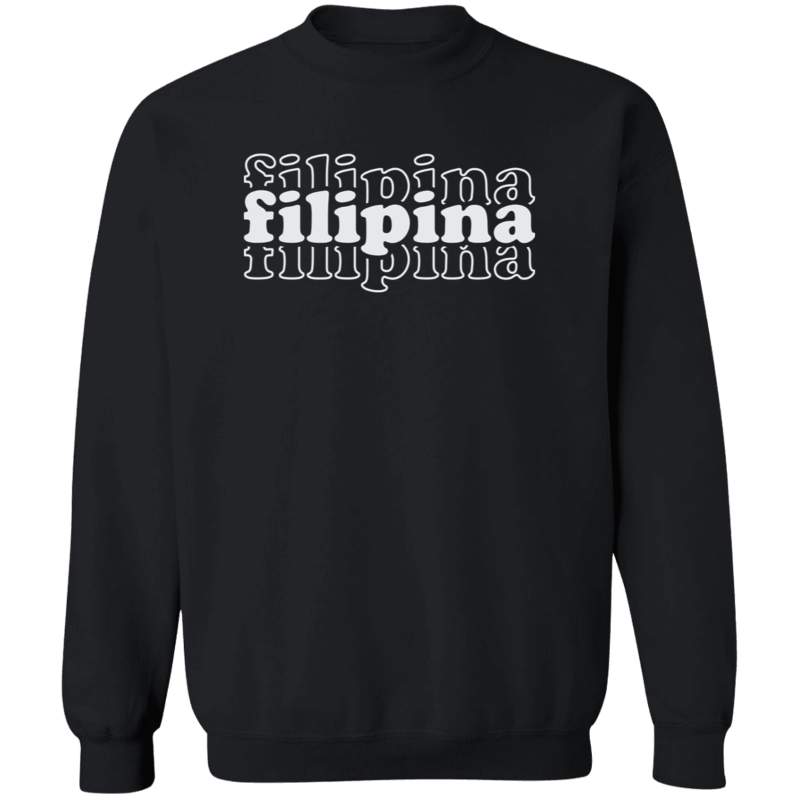 Filipina Triple Unisex Crewneck Pullover Sweatshirt