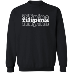 Filipina Triple Unisex Crewneck Pullover Sweatshirt