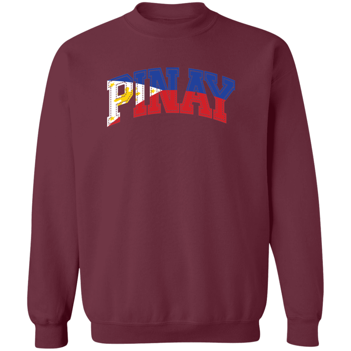 Pinay with Flag Embedded Unisex Crewneck Pullover Sweatshirt