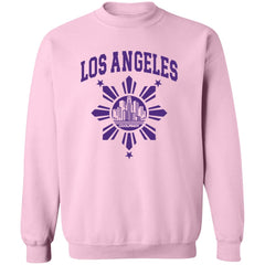 Los Angeles with Sun and Stars Unisex Crewneck Pullover Sweatshirt