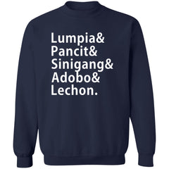 Lumpia Pancit Sinigang Adobo Lechon-b Unisex Crewneck Pullover Sweatshirt