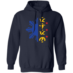 Tricolor Filipino in Baybayin Script Half Sun Unisex Pullover Hoodie