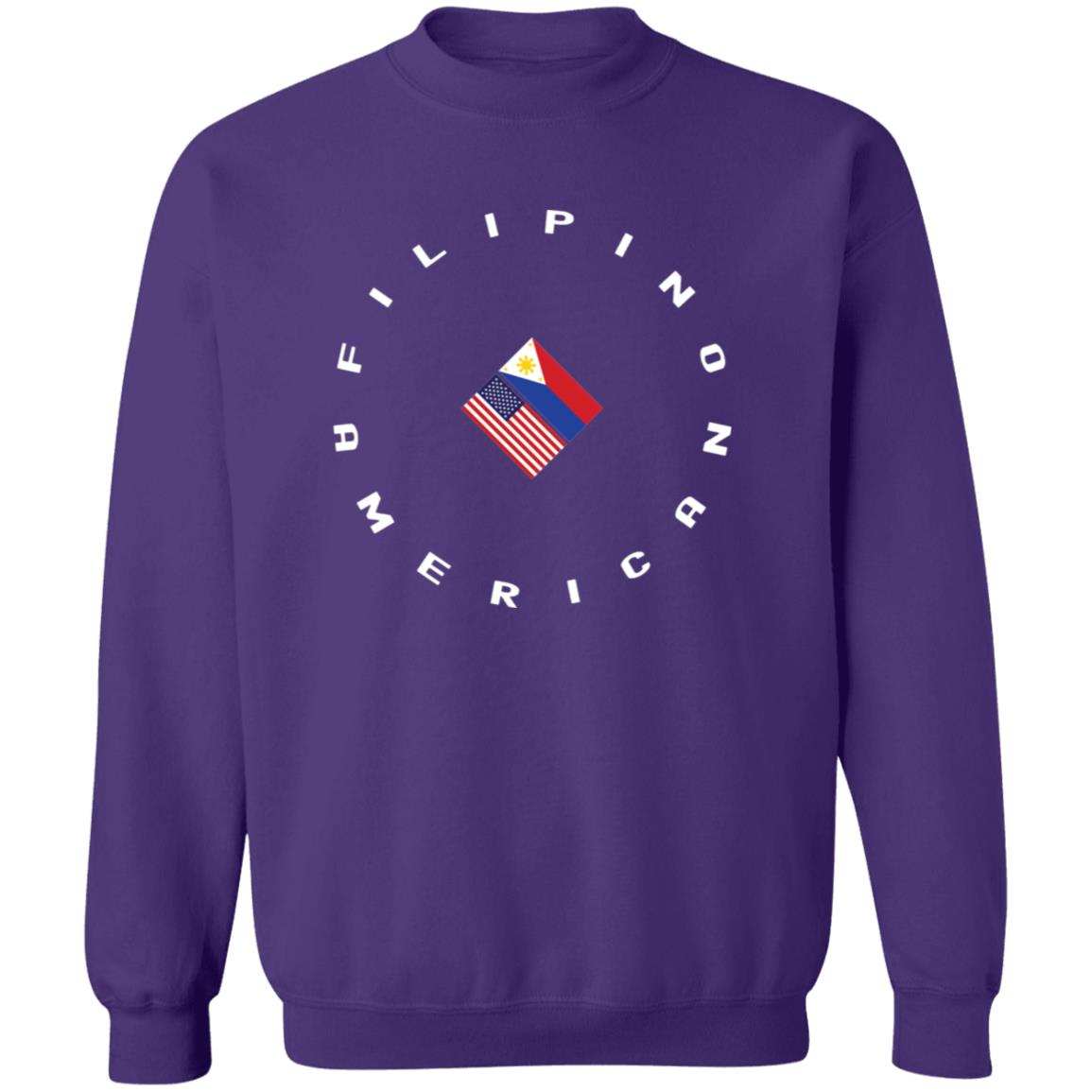 Filipino American with Flags Unisex Crewneck Pullover Sweatshirt