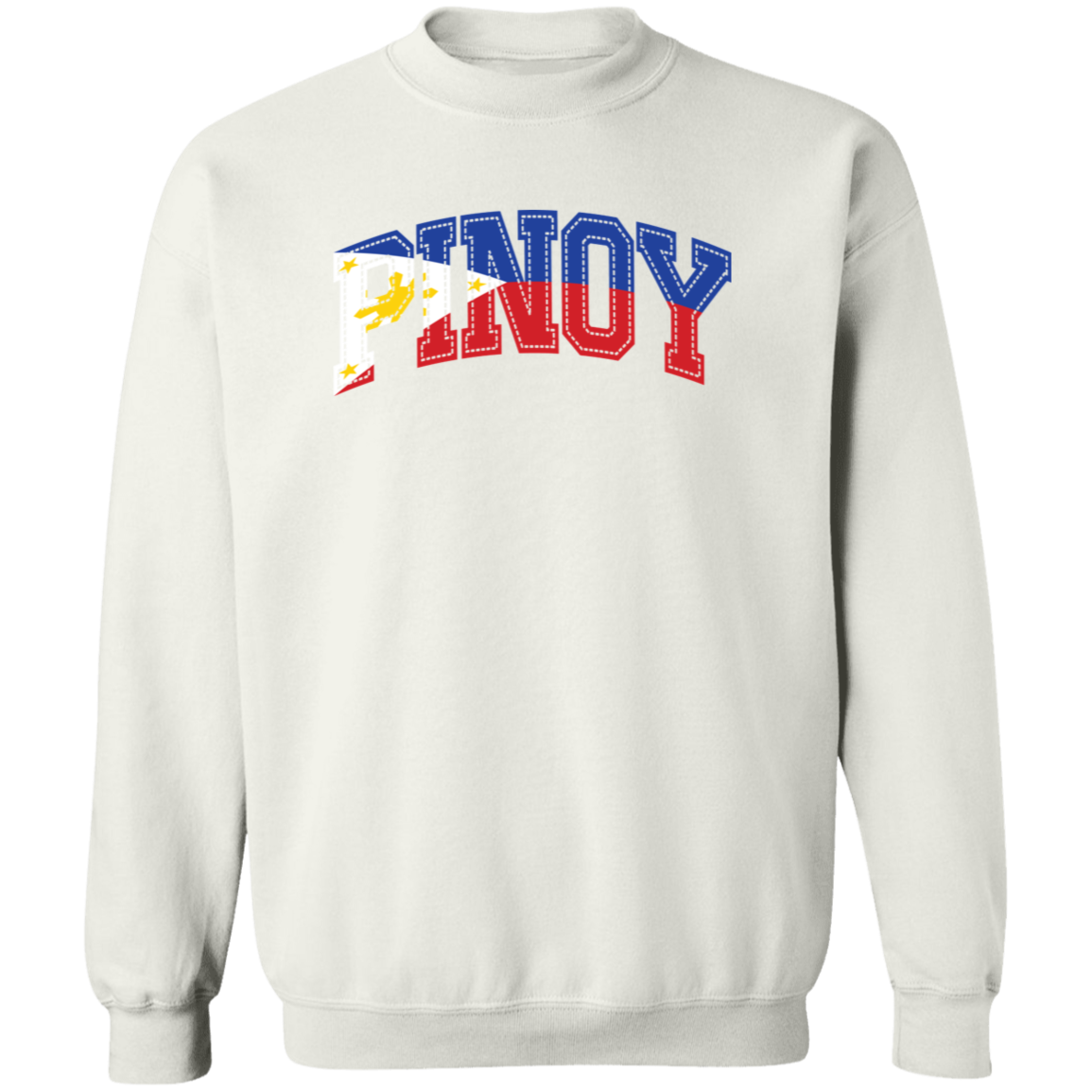 Pinoy with Flag Embedded Unisex Crewneck Pullover Sweatshirt