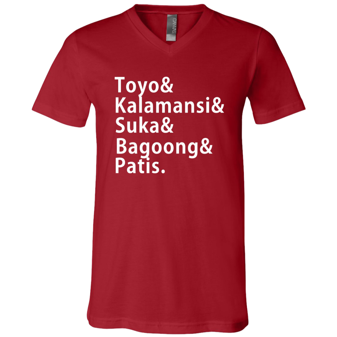 Toyo Kalamansi Suka Bagoong Patis Unisex Jersey V-Neck T-Shirt