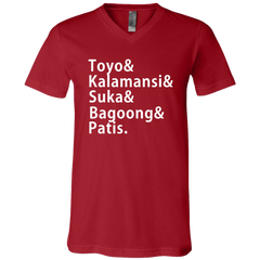 Toyo Kalamansi Suka Bagoong Patis Unisex Jersey V-Neck T-Shirt