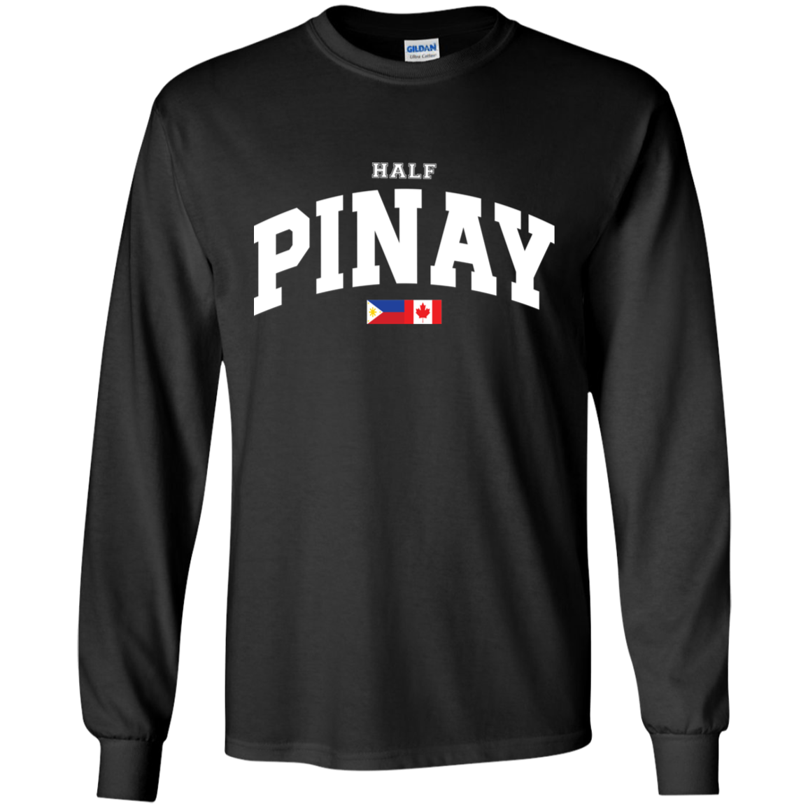 Half Pinay FILCAN Flag Youth Long Sleeve T-Shirt