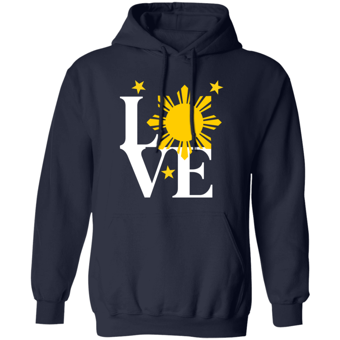 Love with Yellow Sun and Stars Unisex Pullover Hoodie