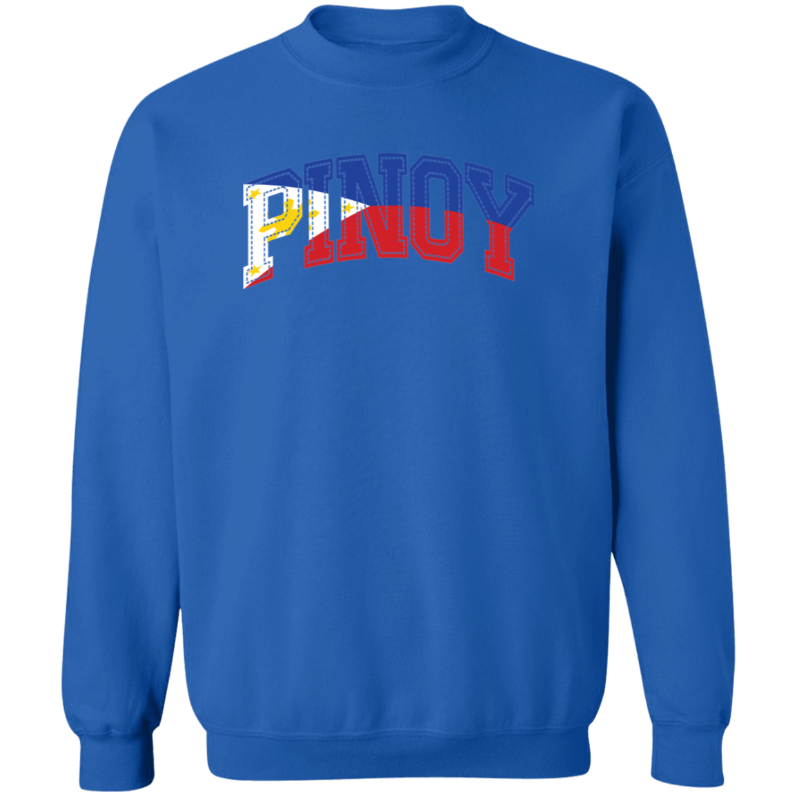 Pinoy with Flag Embedded Unisex Crewneck Pullover Sweatshirt