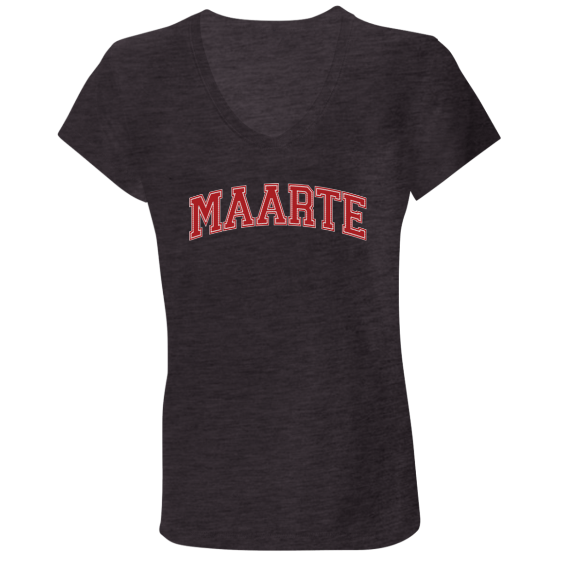 Maarte University Ladies Jersey V-Neck T-Shirt