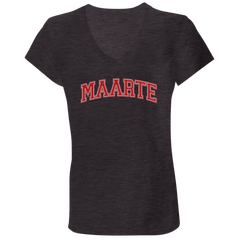 Maarte University Ladies Jersey V-Neck T-Shirt