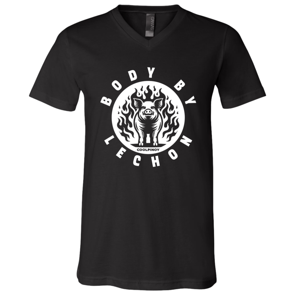 Body By Lechon Circle Unisex Jersey V-Neck T-Shirt