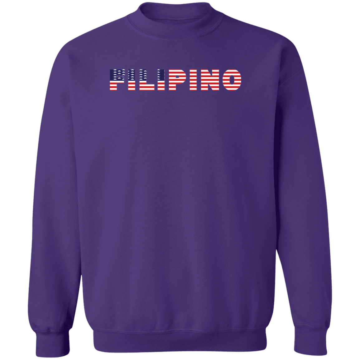 Filipino with US Flag Embedded Unisex Crewneck Pullover Sweatshirt