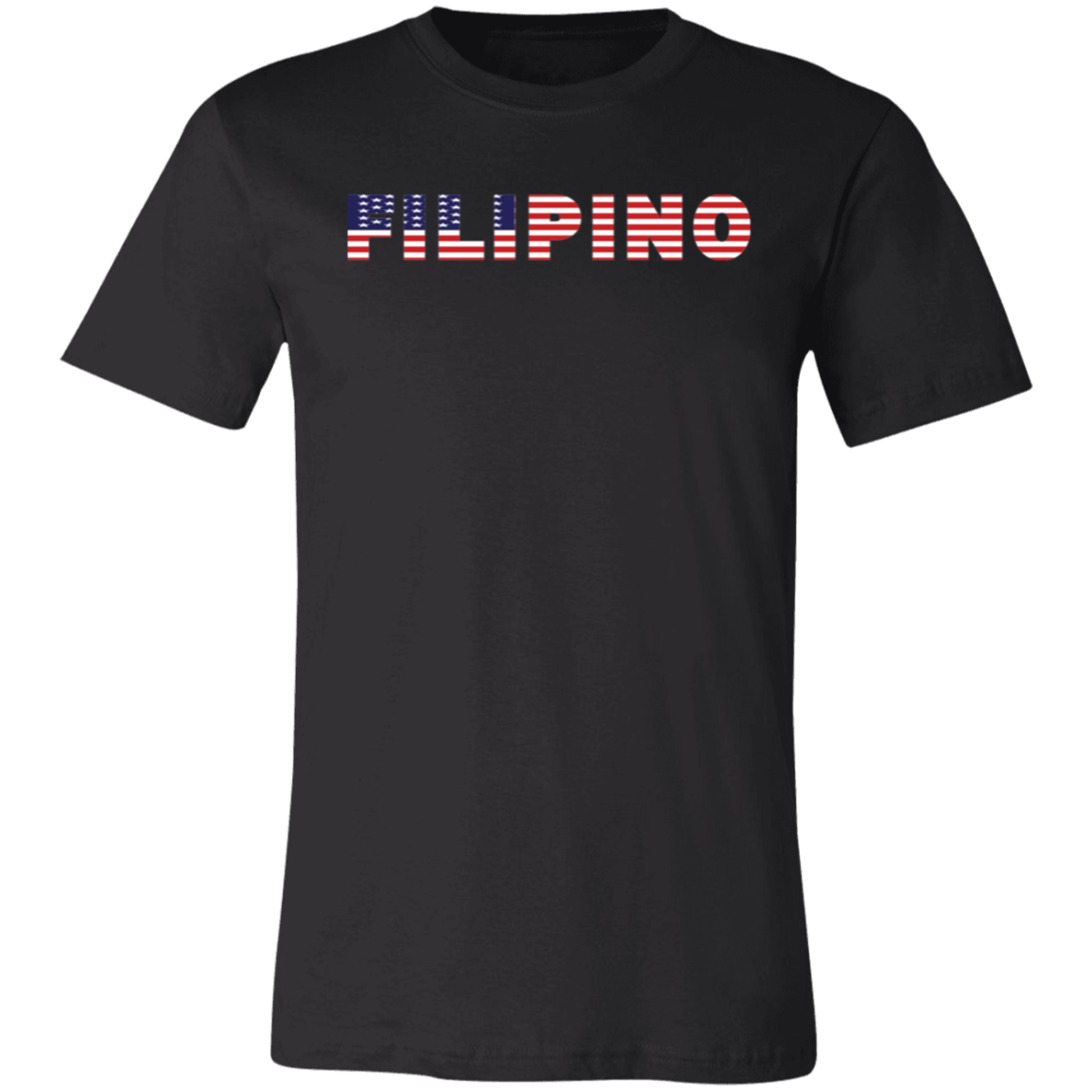 Filipino with US Flag Embedded Unisex Jersey T-Shirt