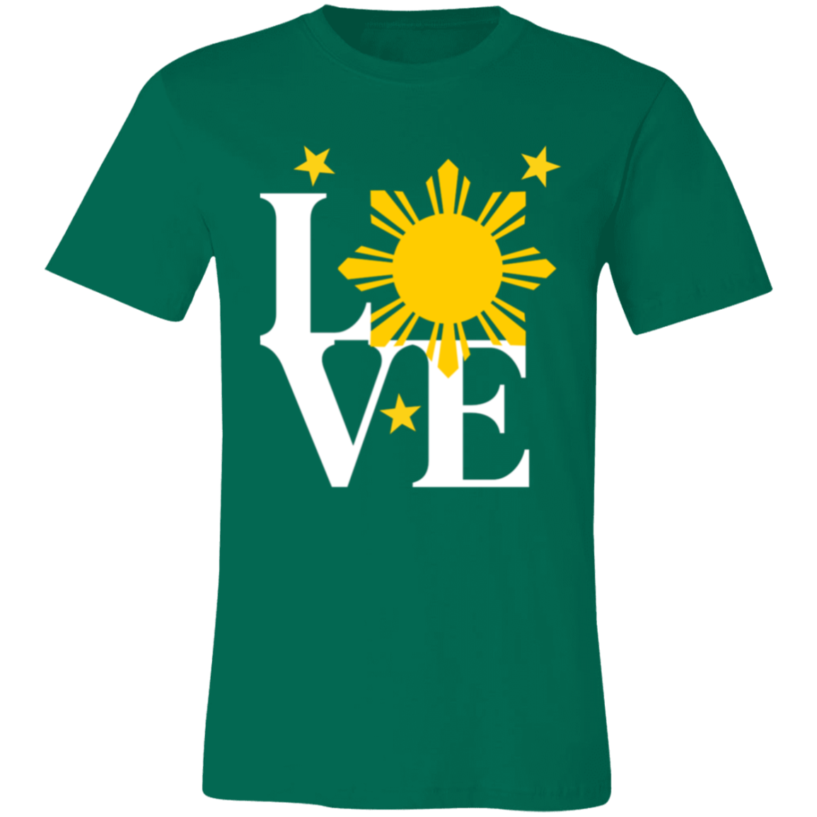 Love with Yellow Sun and Stars Unisex Jersey T-Shirt