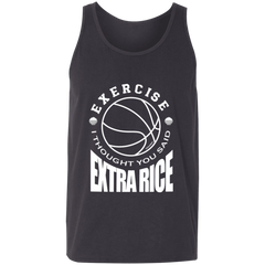 Exercise I Thought You Said Extra Rice Basketball Unisex Cotton Tank Top