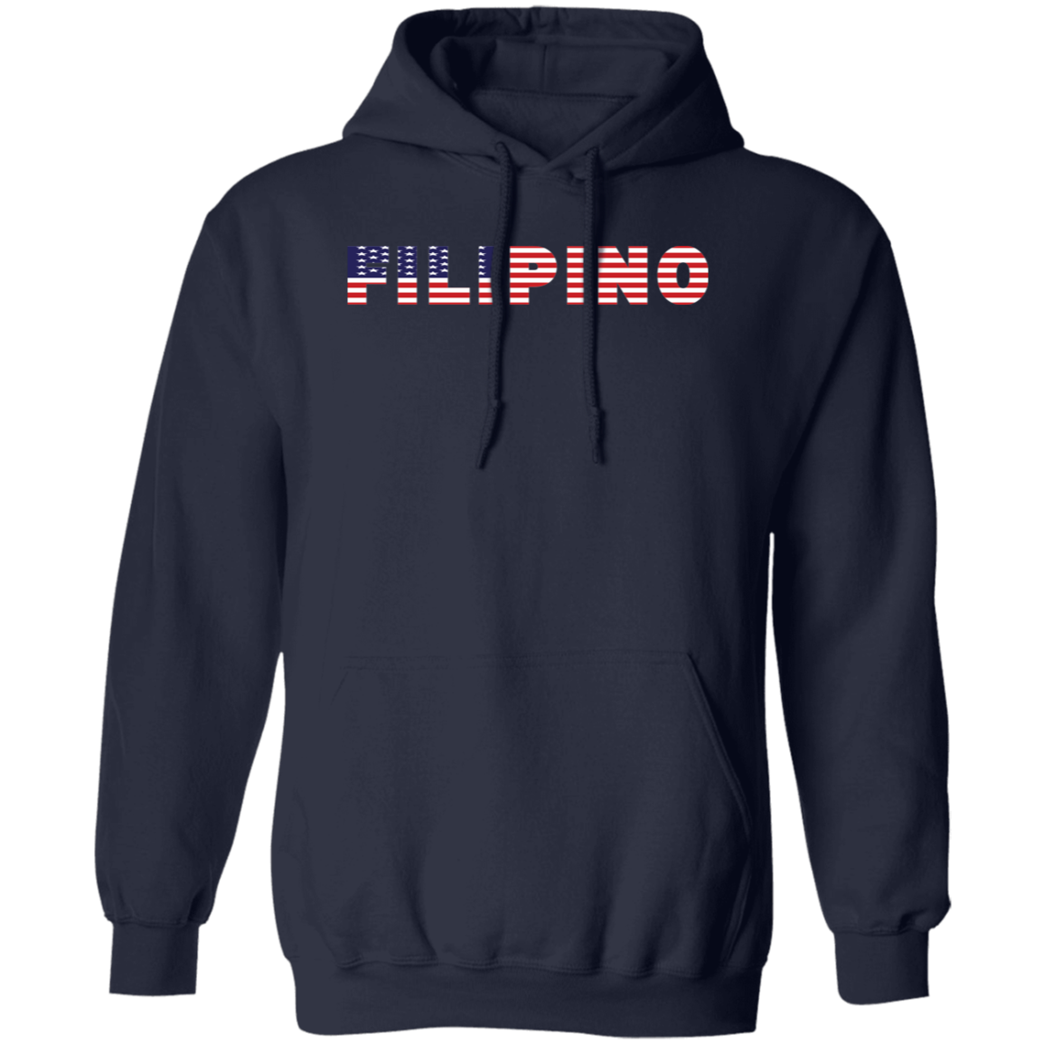 Filipino with US Flag Embedded Unisex Pullover Hoodie