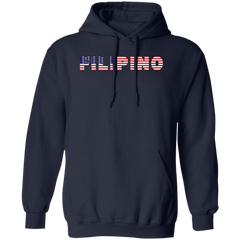 Filipino with US Flag Embedded Unisex Pullover Hoodie