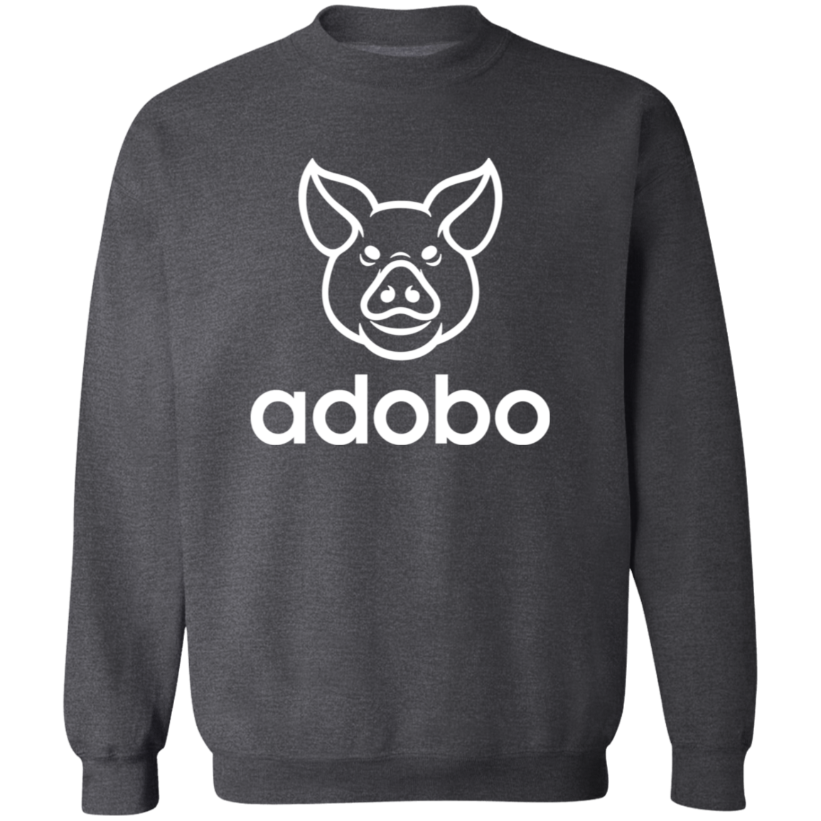 Adobo Pig Head Unisex Crewneck Pullover Sweatshirt