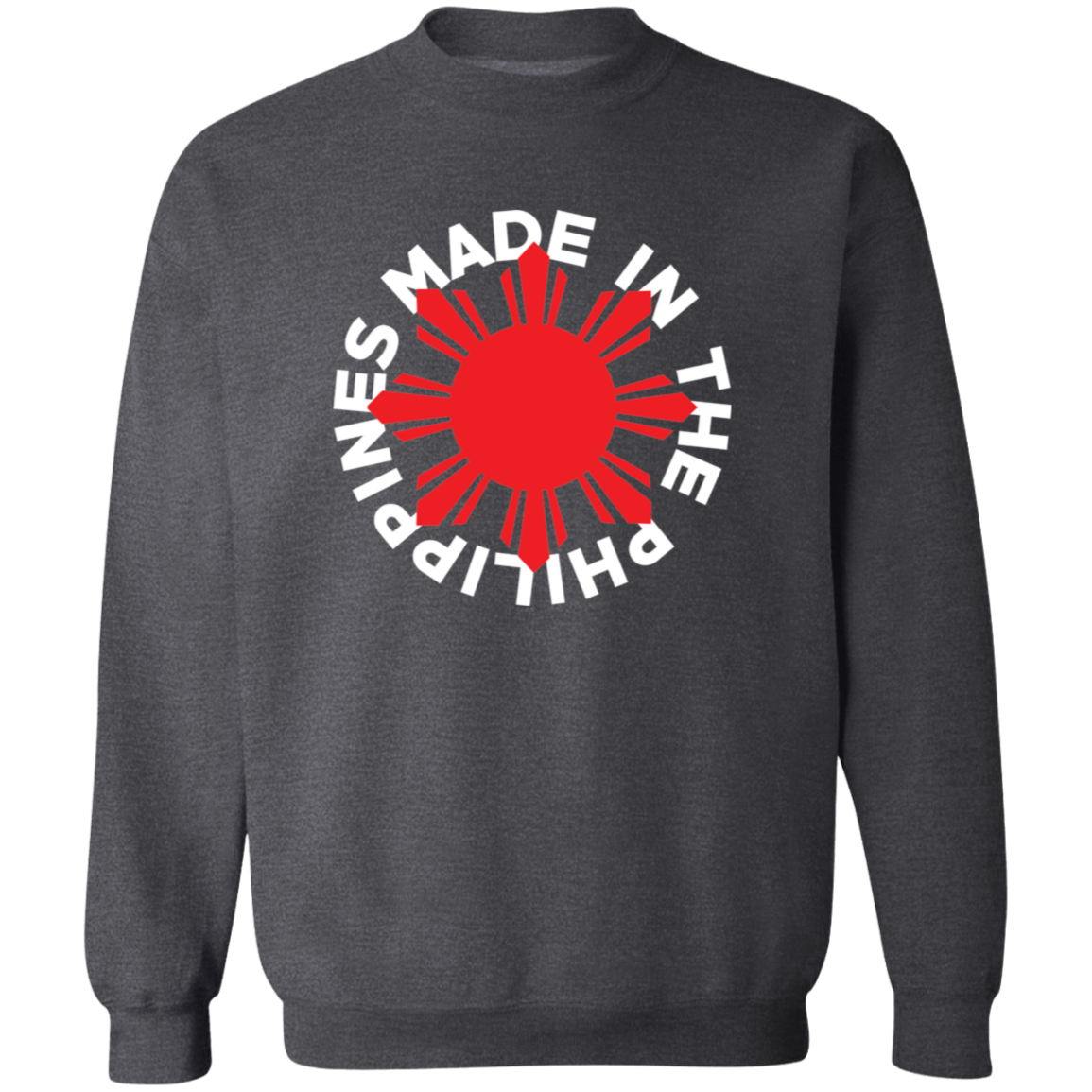 Made in the Philippines Red Sun Unisex Crewneck Pullover Sweatshirt