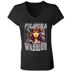 Filipina Warrior Beauty Ladies' Jersey V-Neck T-Shirt