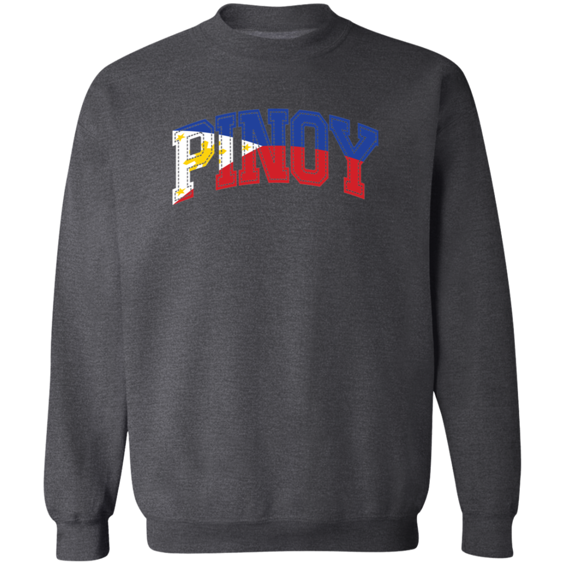 Pinoy with Flag Embedded Unisex Crewneck Pullover Sweatshirt