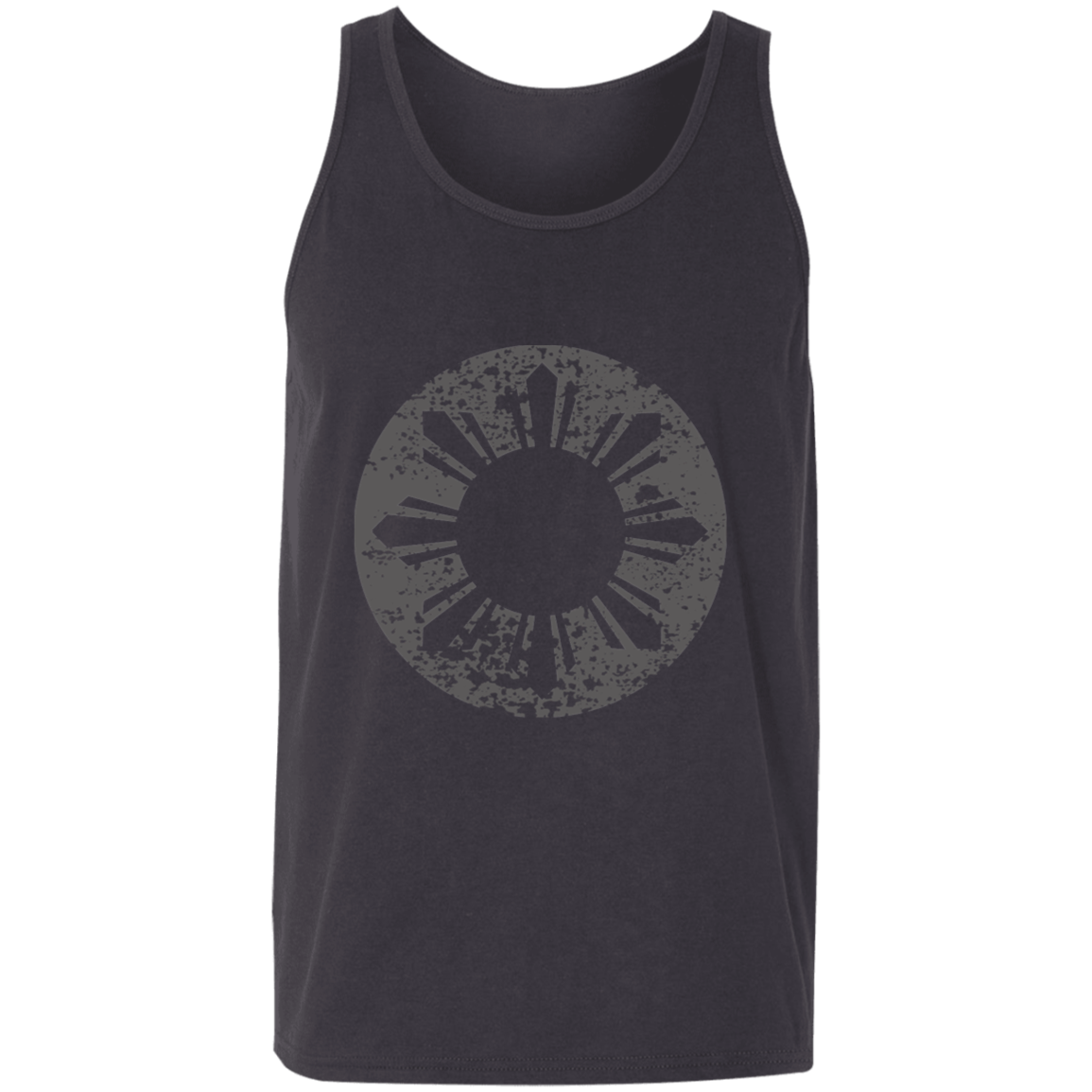 Sun and Stars in Circle Distressed Unisex Cotton Tank Top