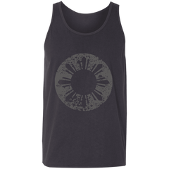 Sun and Stars in Circle Distressed Unisex Cotton Tank Top