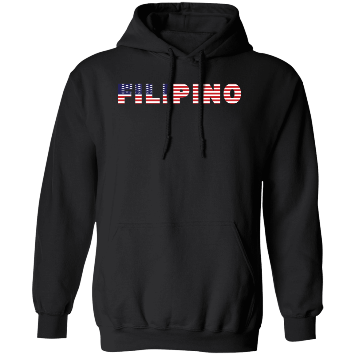 Filipino with US Flag Embedded Unisex Pullover Hoodie