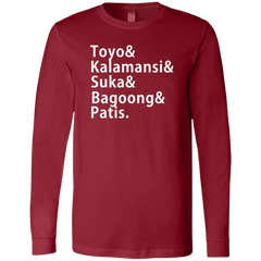 Toyo Kalamansi Suka Bagoong Patis Mens Jersey Long Sleeve T-Shirt