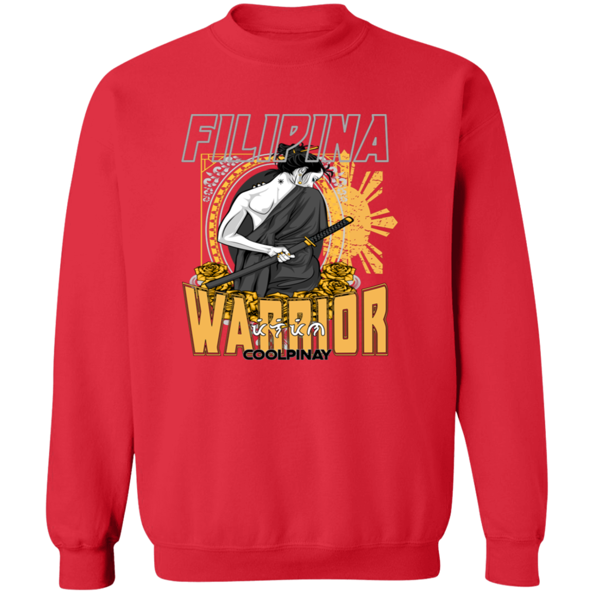 Filipina Warrior Samurai Unisex Crewneck Pullover Sweatshirt