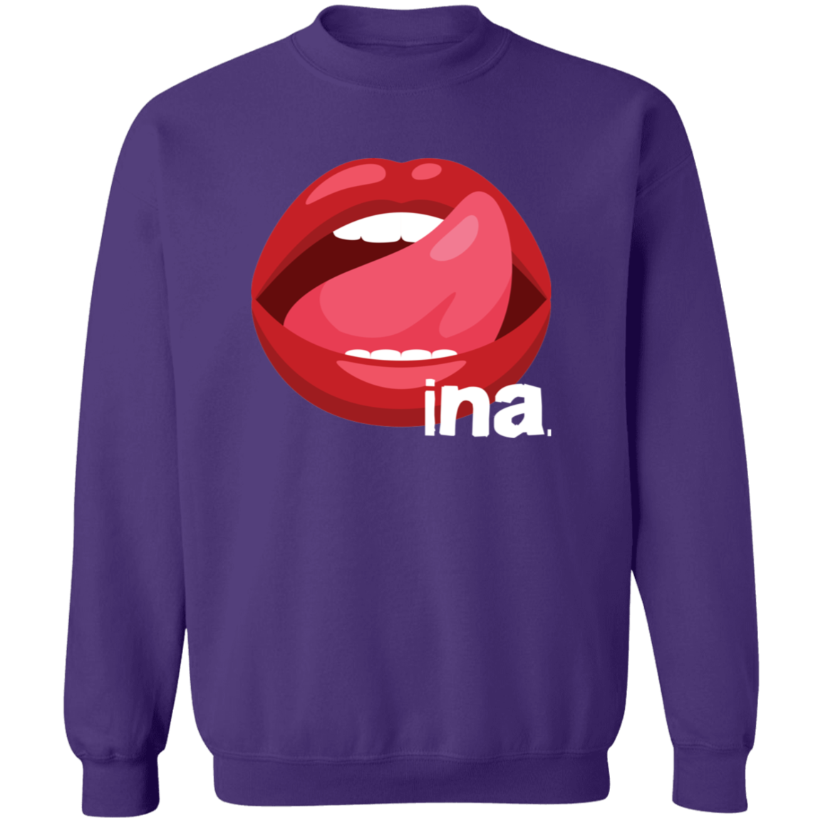 Tongue Ina Unisex Crewneck Pullover Sweatshirt