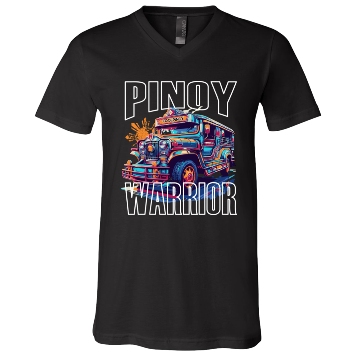 Filipino Warrior Jeepney Unisex Jersey V-Neck T-Shirt