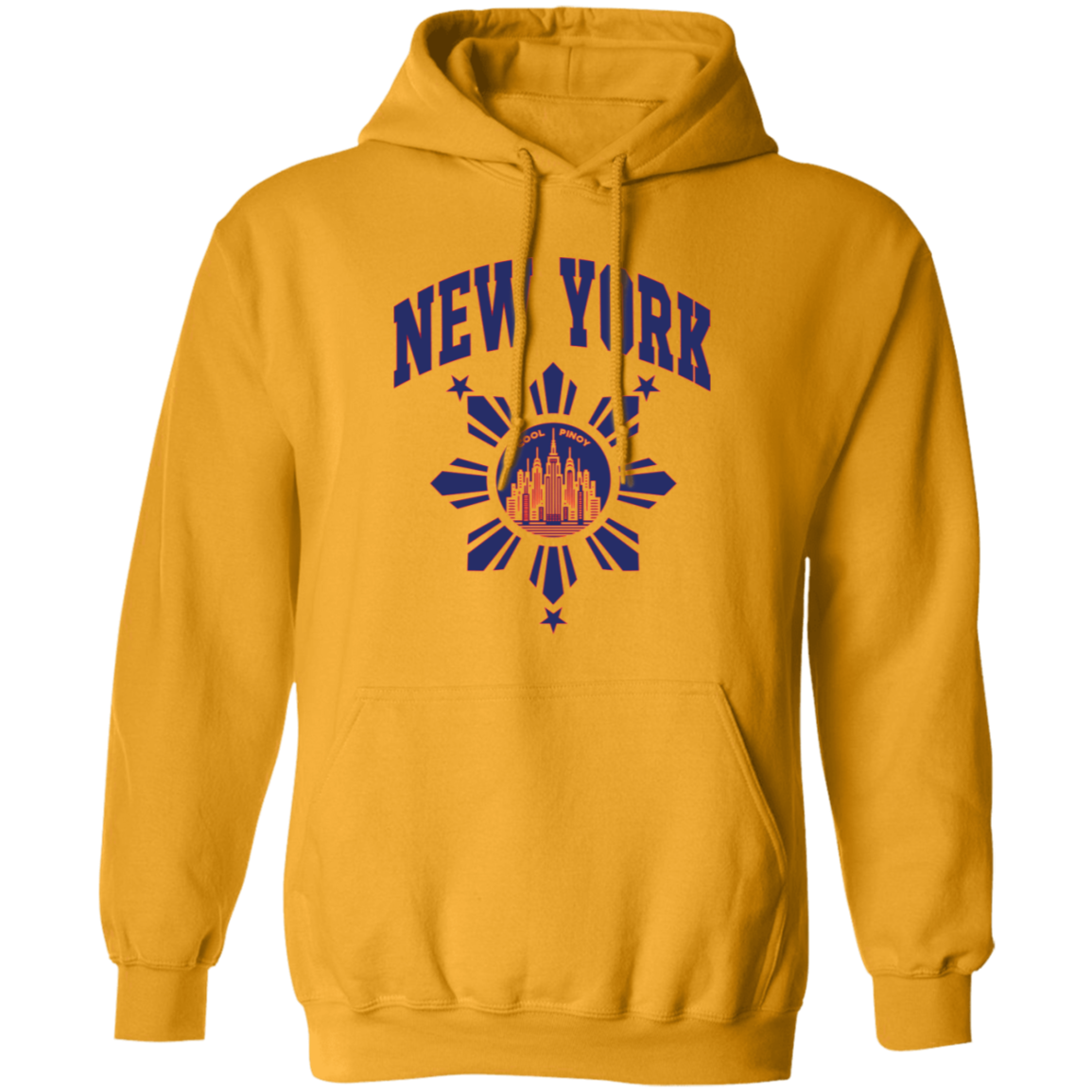 New York with Sun and Stars Unisex Pullover Hoodie