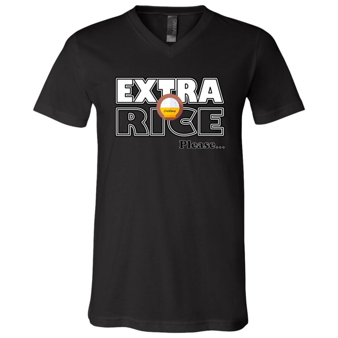 Extra Rice Please Unisex Jersey V-Neck T-Shirt