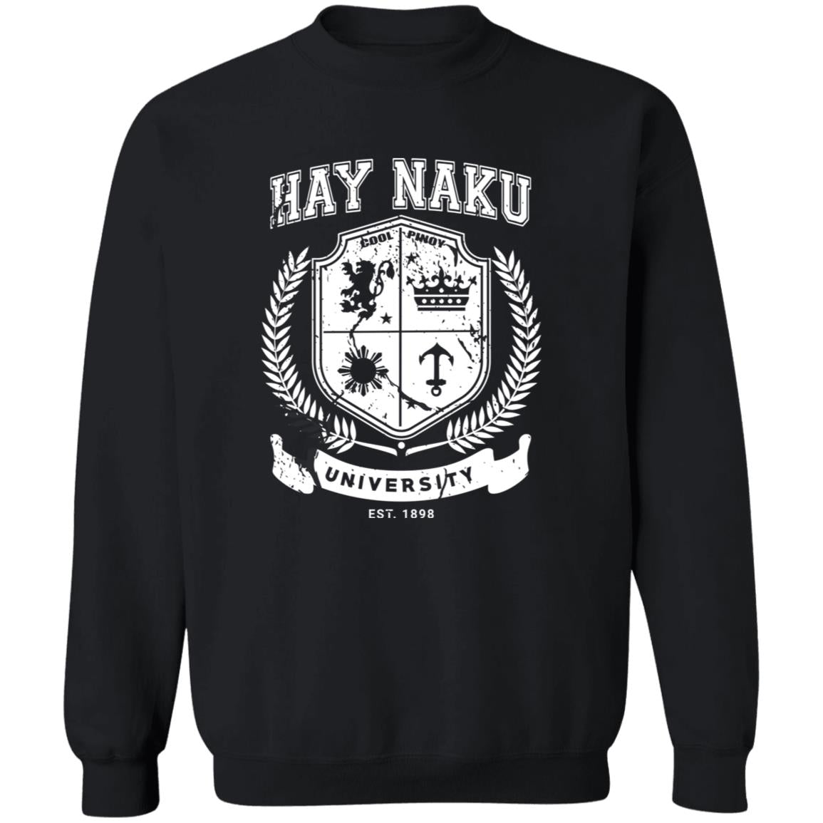 Hay Naku University Distressed CP Unisex Crewneck Pullover Sweatshirt