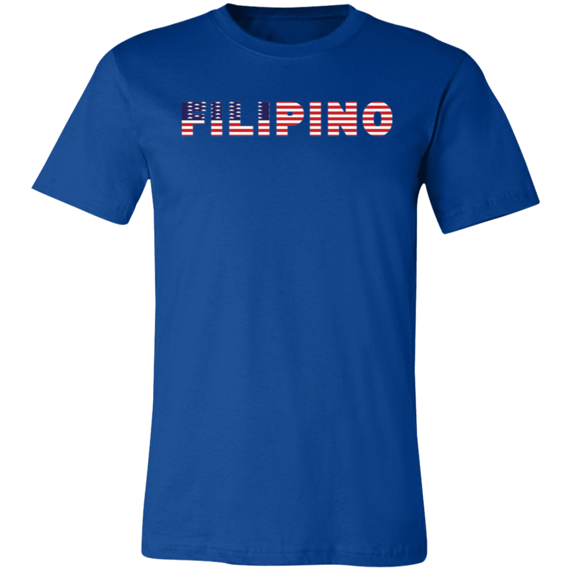 Filipino with US Flag Embedded Unisex Jersey T-Shirt