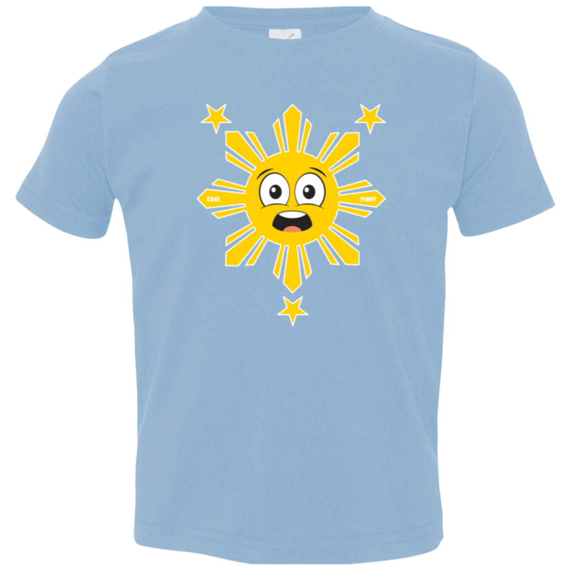 Kids Yellow Sun and Stars 2 Toddler Jersey T-Shirt