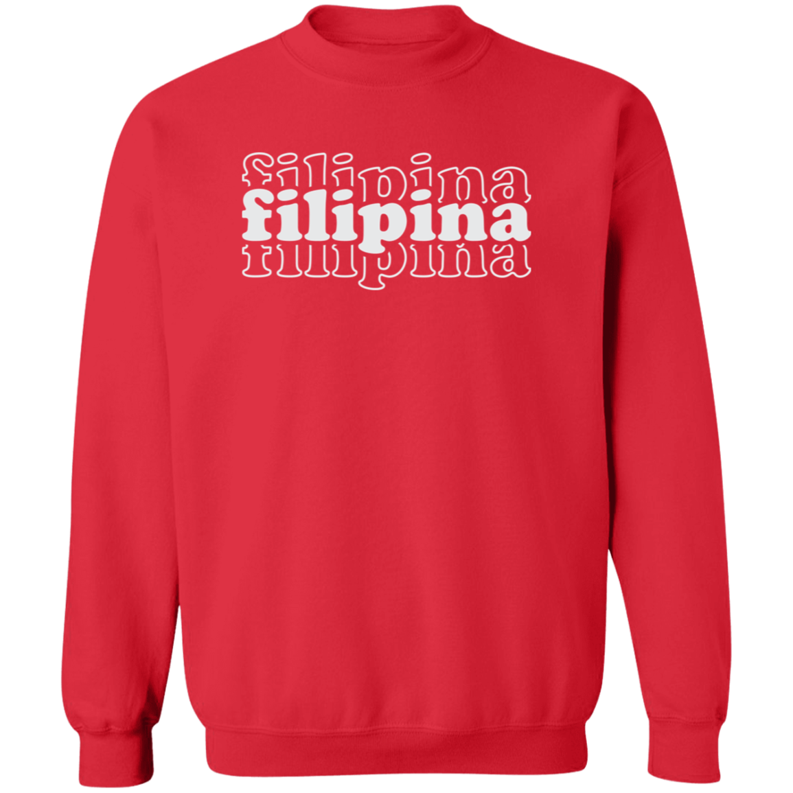 Filipina Triple Unisex Crewneck Pullover Sweatshirt