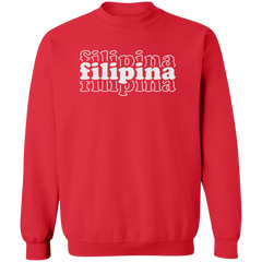 Filipina Triple Unisex Crewneck Pullover Sweatshirt