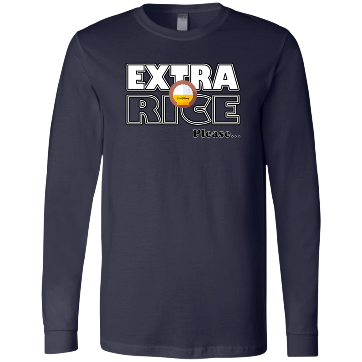 Extra Rice Please Mens Jersey Long Sleeve T-Shirt