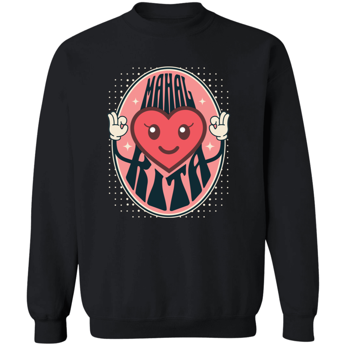 Mahal Kita Emoji Unisex Crewneck Pullover Sweatshirt