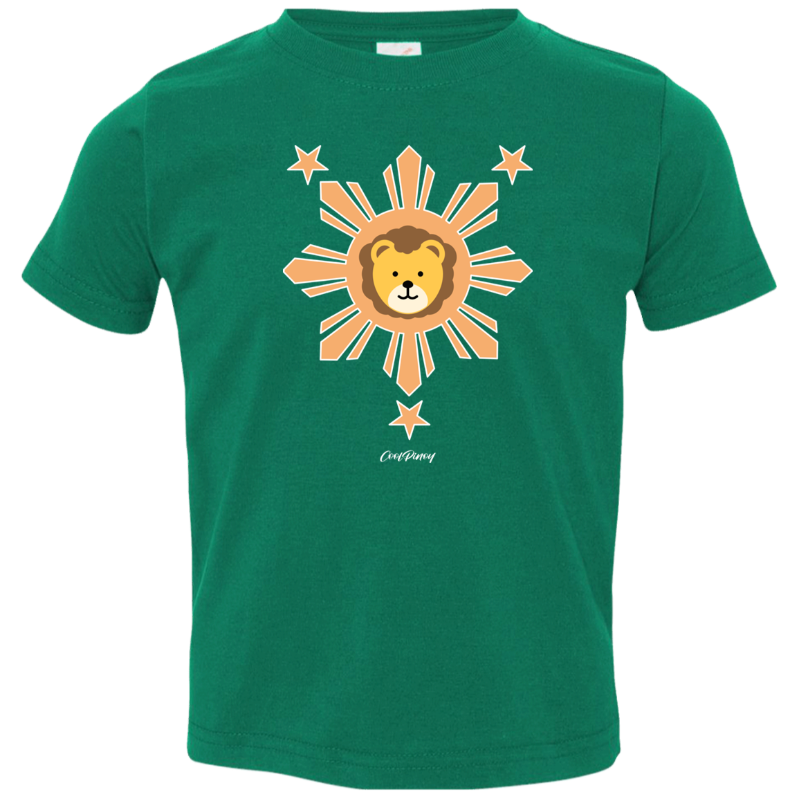 Kids Orange Sun Lion Toddler Jersey T-Shirt