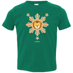 Kids Orange Sun Lion Toddler Jersey T-Shirt