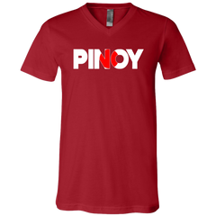 Pinoy Japan Flag Unisex Jersey V-Neck T-Shirt