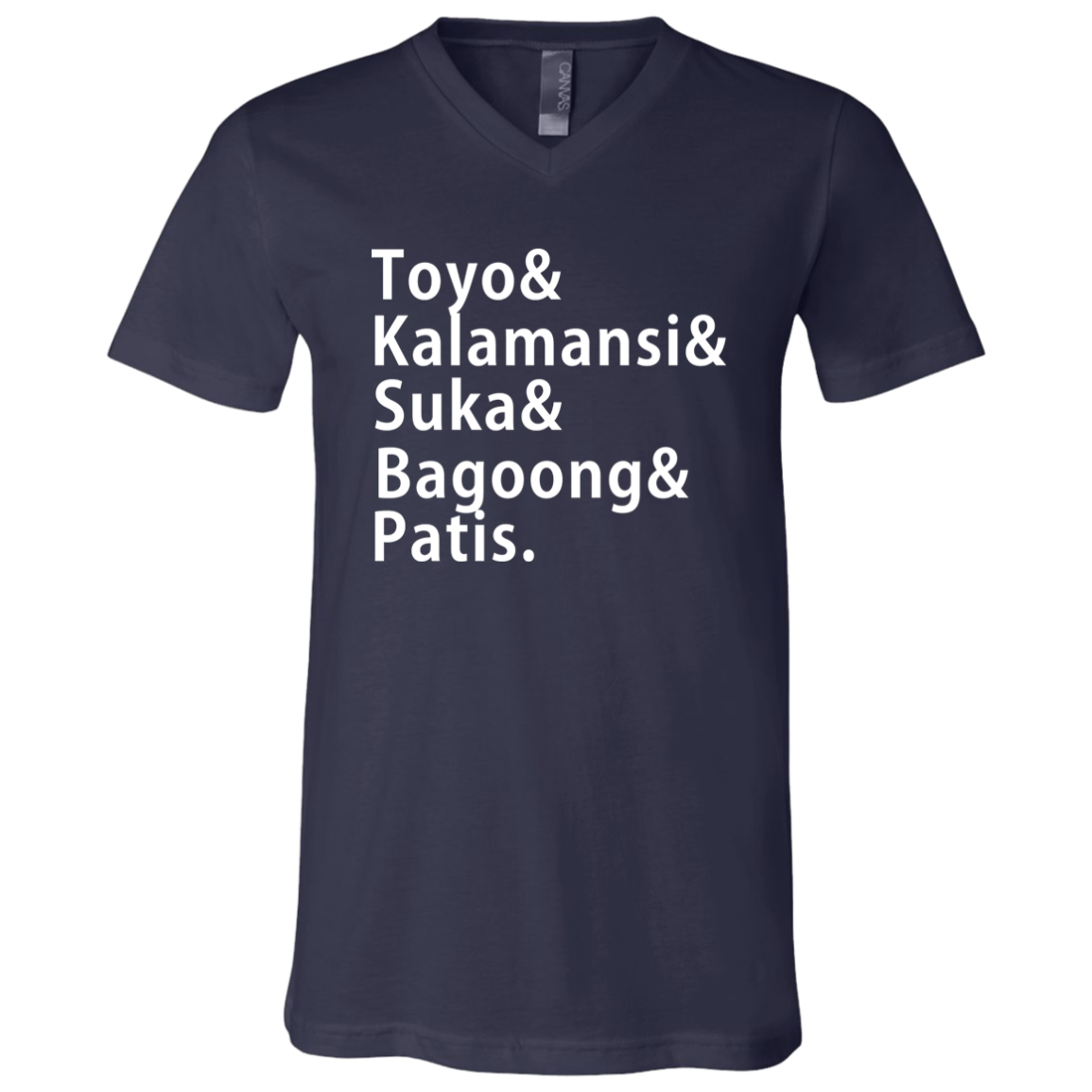 Toyo Kalamansi Suka Bagoong Patis Unisex Jersey V-Neck T-Shirt